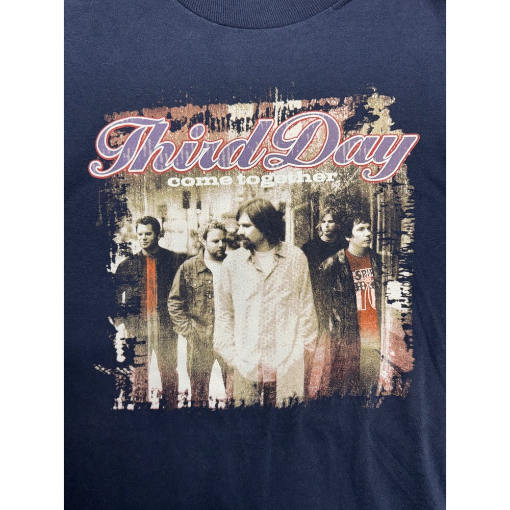 Third Day Come Together Band T-Shirt XL Navy Blue Jerzees Vintage Graphic Tee - Picture 2 of 7